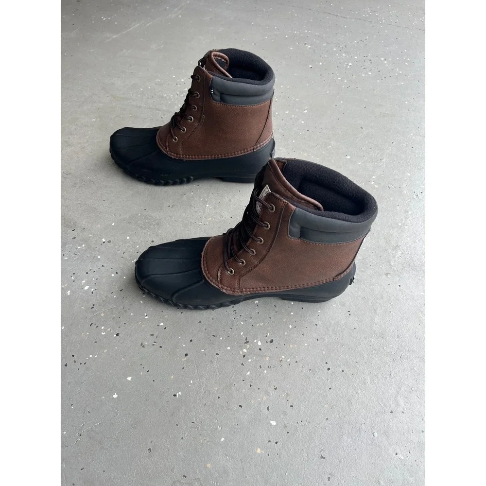 Nautica Channing Waterproof Duck Boots Mens 13 Brown Lace Up Insulated
